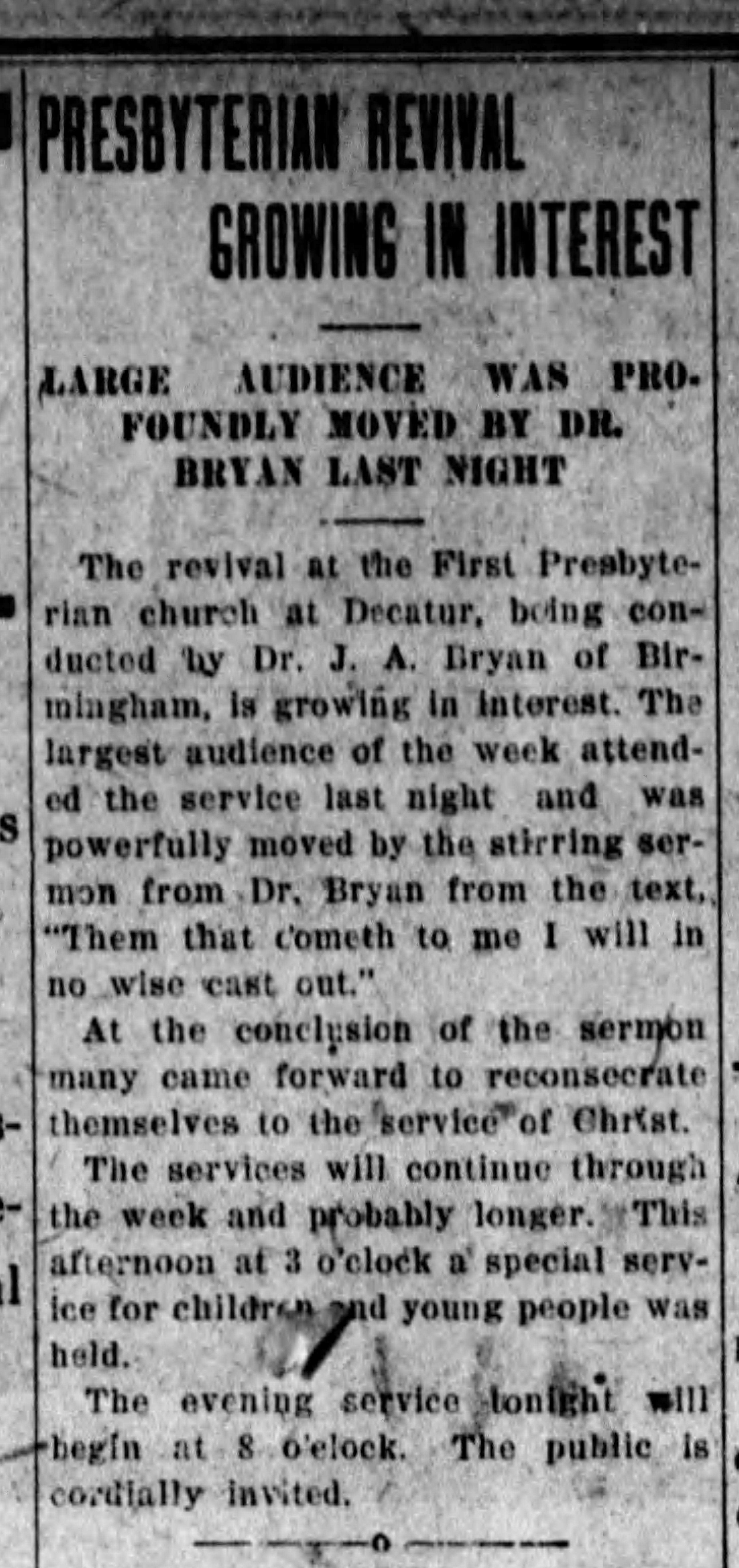 Presbyterian Revival Growing In Interest